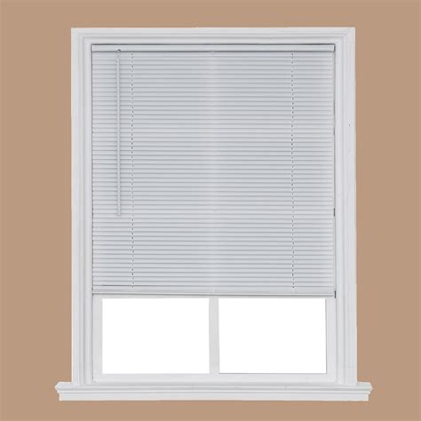 Home Basics White Cordless 1 in. Light Filtering Vinyl Mini Blind 18 in. W x 42 in. L-CCDLF2442 ...