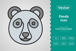 Vector Panda Filled Outline Icon Graphic by Muhammad Atiq · Creative Fabrica