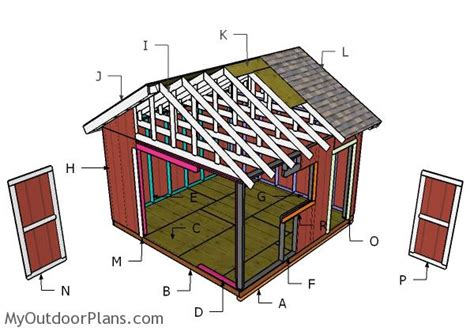 14x14 Shed Plans | MyOutdoorPlans | Free Woodworking Plans and Projects ...