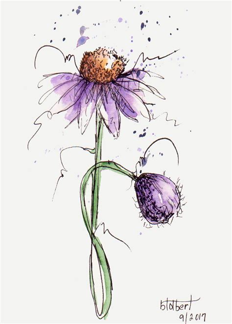 Pen And Ink Watercolor Flowers at GetDrawings | Free download