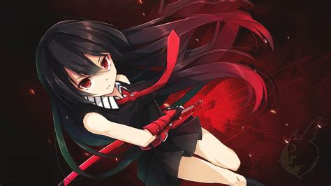 Black hair female anime character, Akame ga Kill!, black clothing ...