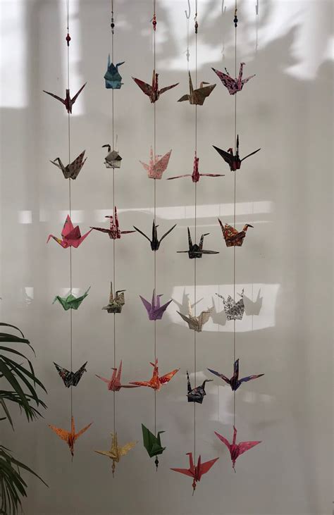 Large Origami Crane Garland Wedding Decoration Birthdays - Etsy