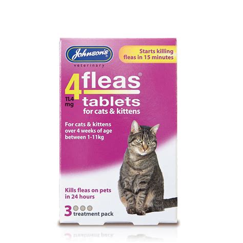 Johnsons 4fleas Flea Tablet for Cats and Kittens 6 Tablets