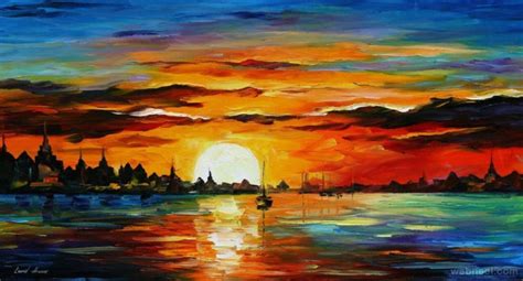 Sunrise Painting Leonid Afremov 5