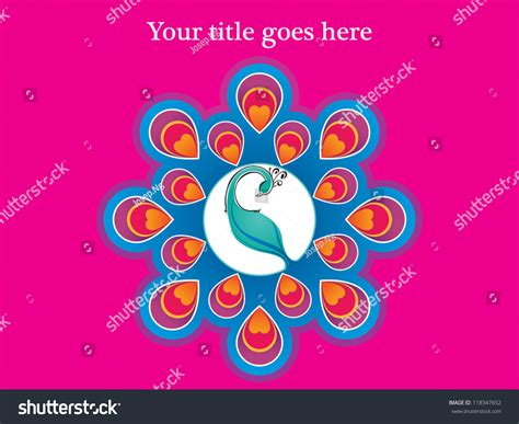 Peacock Kolam Design Stock Vector (Royalty Free) 118347652 | Shutterstock