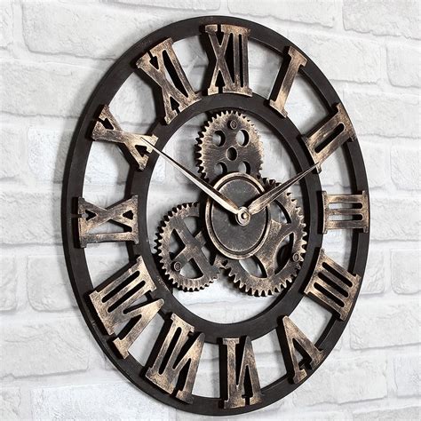 Large Metal Wall Art Rustic Metal Wall Art Clock Gears | Gear wall clock, Large mirrored wall ...