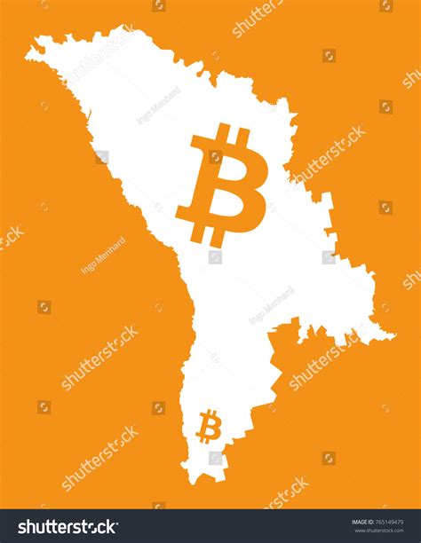 Moldova Map Bitcoin Crypto Currency Symbol Stock Vector (Royalty Free ...