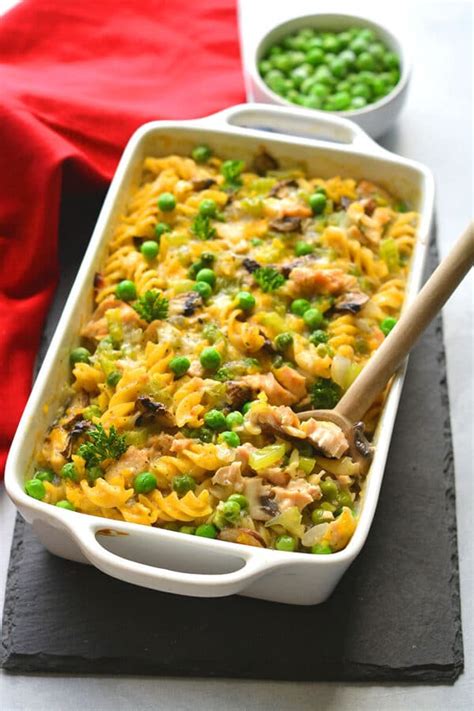 Healthy Tuna Noodle Casserole {Low Calorie, GF} - Skinny Fitalicious®