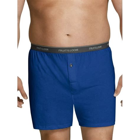 Fruit of the Loom - Fruit of the Loom Big Men's Assorted Knit Boxers, 6 Pack - Walmart.com ...