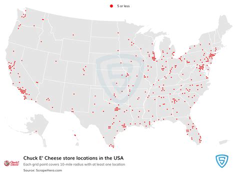 List of all Chuck E' Cheese store locations in the USA - ScrapeHero ...