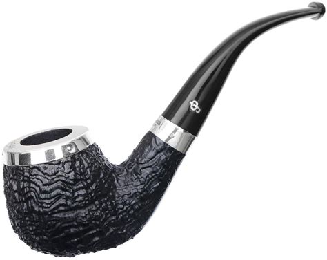 Peterson Pipes: Silver Cap Sandblasted (68) Fishtail