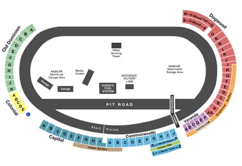 Richmond Raceway Seating Chart + Rows, Seats and Club Seats