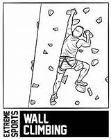Wall Climbing Extreme Sports Coloring Page/Book By SCWorkspace  TPT sketch template