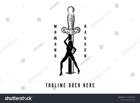 Sexy Woman Silhouette Dagger Stiletto Tattoo Stock Vector (Royalty Free) 2179883407 | Shutterstock