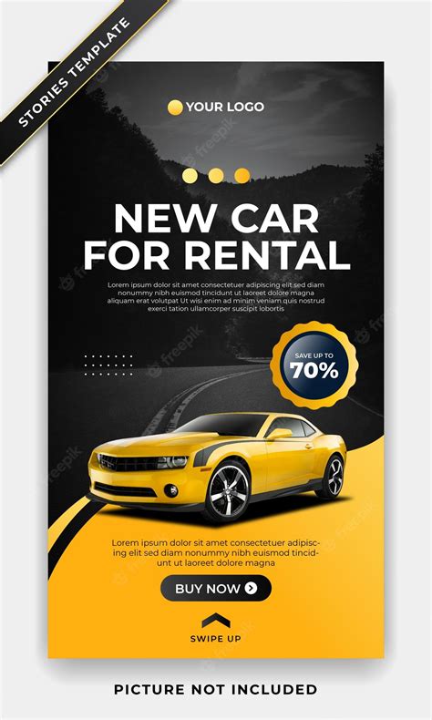 Premium Vector | Car sale rental stories instagram banner web poster social media and post ...