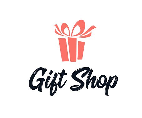 Simple Logo Illustration For Gift Shop Logo Design Emblem Design Concept Stock Illustration ...