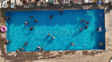 Beach Pool Aerial View 4 K Turkey Alanya Stock Video - Video of ...