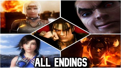 Tekken 5 - All Character Endings + Secret Ending [Remastered 60FPS] - YouTube