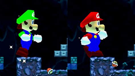 SM64 Mario and SM64 Luigi in NSMB2 [New Super Mario Bros. 2] [Mods]