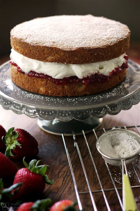 British Victoria Sponge Cake | Global Table Adventure