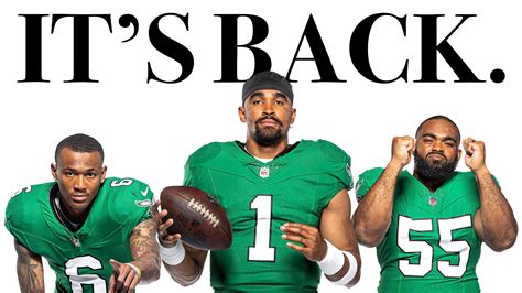 Philadelphia Eagles Unveil Kelly Green Throwback Uniforms After Images ...