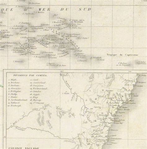 Pacific Ocean Map, 1842 - Original Art, Antique Maps & Prints