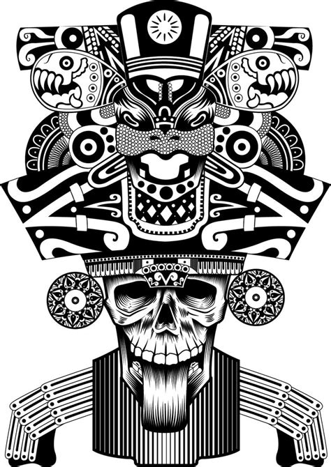 mictlantecuhtli on Behance | Aztec art, Mayan art, Totem tattoo