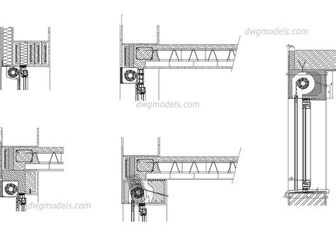 Roller shutters DWG, free CAD Blocks download