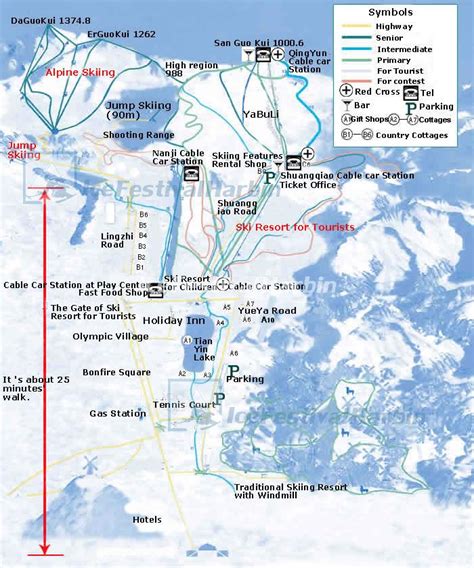 Yabuli Ski Resort Map, China