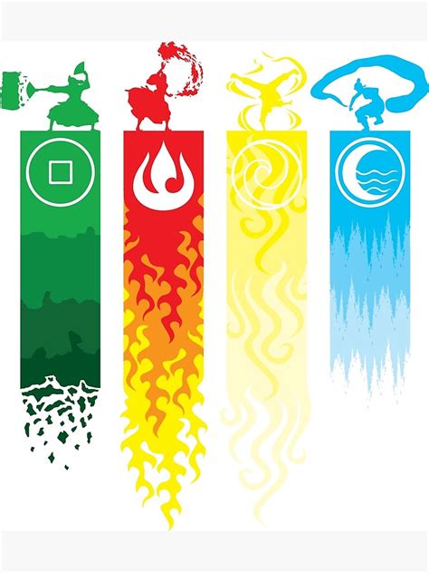 "Avatar- Four Elements" Poster for Sale by reachforthesky | Redbubble