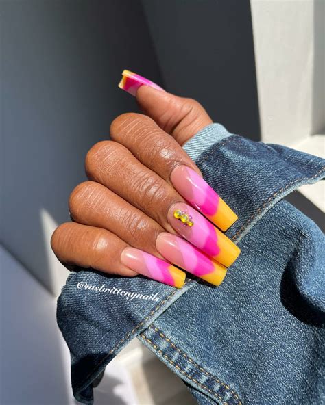 40+ Pretty Ideas for Pink and Yellow Nails that Turn Heads - Nail Designs Daily