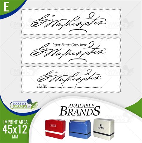 Signature Stamps / Signature Seal / Signature Stamp with Name (Small)