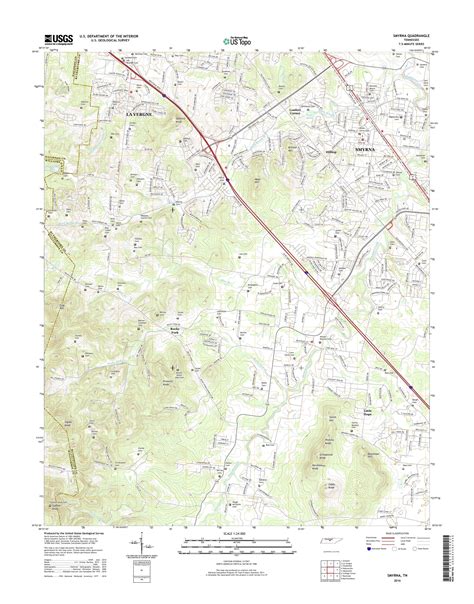 MyTopo Smyrna, Tennessee USGS Quad Topo Map