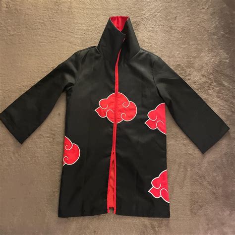 Akatsuki Cloak Naruto Akatsuki zipper cloak in a... - Depop