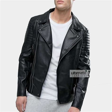 Get Biker Leather Jacket | Mens Black Jacket - Ultimate Leather