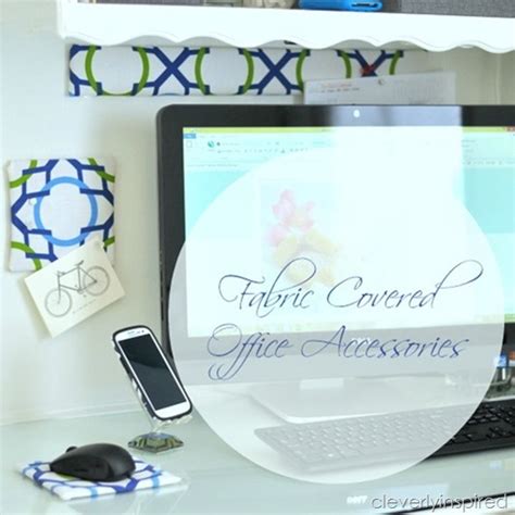 Fabric Covered office accessories DIY