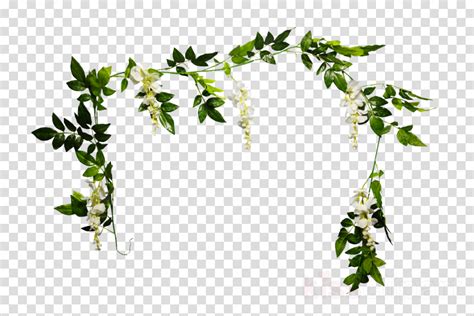 Download Plant Garland Png Clipart Flowerpot Twig Leaf - Flower Garland Transparent Png - HD ...