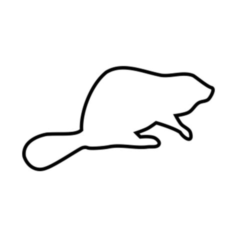 LIMITED EDITION. Exclusive Beaver Outline Silhouette - Beaver Outline ...