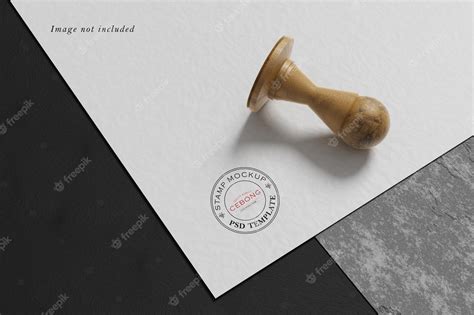 Premium PSD | Logo stamp mockup