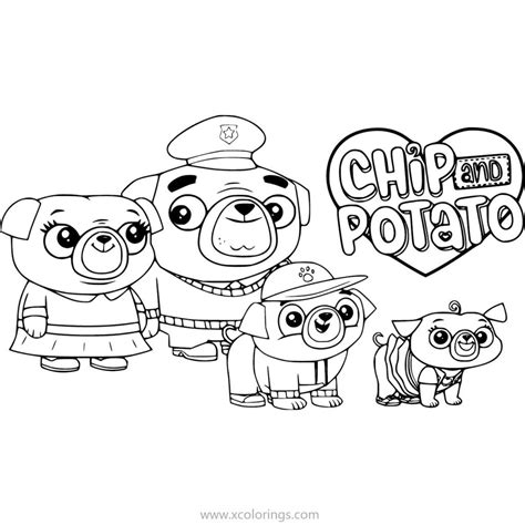 Chip And Potato Coloring Pages Printable - Printable Templates