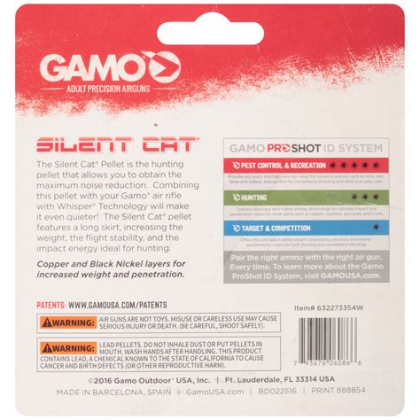 Gamo Silent Cat .177 Cal. Pellet Gun Ammunition for Air Gun, 150 ...