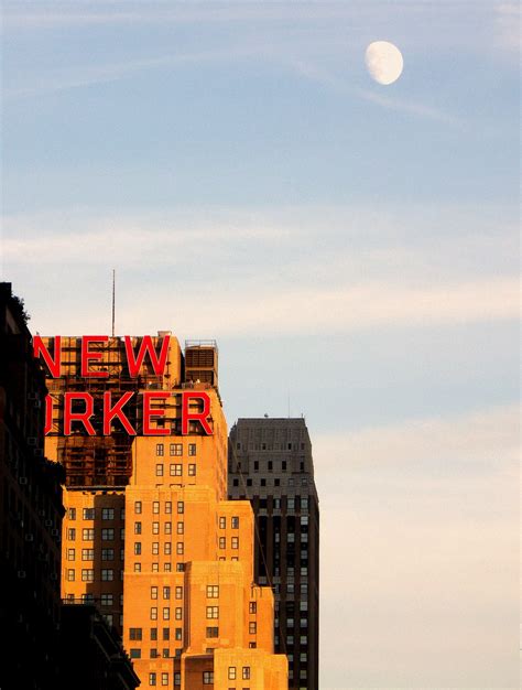 Wandering New York, Moon over West 34th Street, Manhattan.