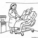 Friendly Nurse In Hospital Coloring Page  Pagescom sketch template