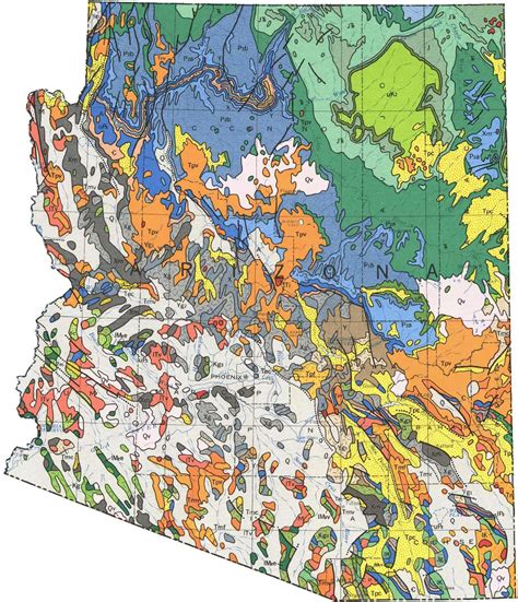 Arizona Geologic Map • Mapsof.net