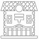 日本の郵便局 ぬりえ sketch template