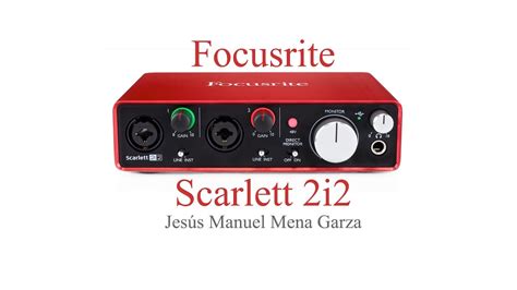 Focusrite Scarlett 2i2 Second Generation USB Recording Audio Interface - YouTube setup - YouTube