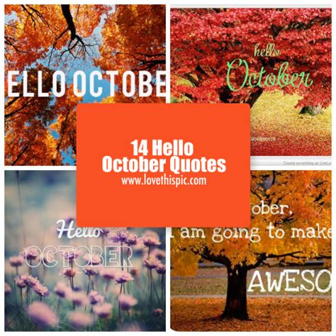 14 Hello October Quotes