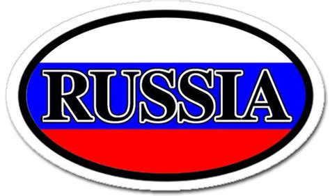 Russia Vinyl Stickers Oval, Россия. World Stickers – Lands & People