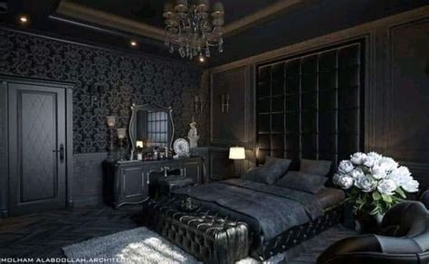 Gothic Bedroom, Dark Bedroom, Modern Bedroom, Bedroom Interior, House Interior, Bedroom Decor ...