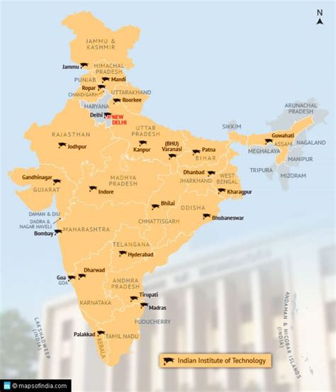 Map Of Iit Colleges In India Map India Map India Facts | Images and Photos finder